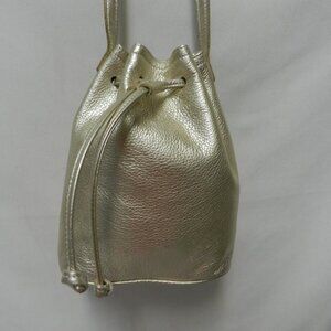 SAS Gracie Leather drawstring shoulder bucket purse handbag handmade small USA
